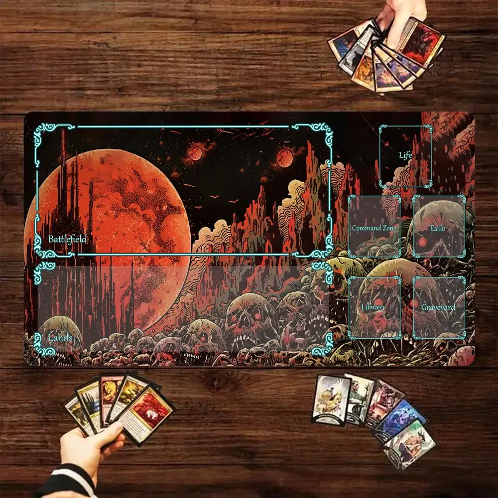 Magic Card Playmat with zone Terrifying skull illustration MTG playmat gathering gaming mats Desk Mat Commander Battle playmat
Magic Card Playmat with zone Terrifying skull illustration MTG playmat gathering gaming mats Desk Mat Commander Battle playmat