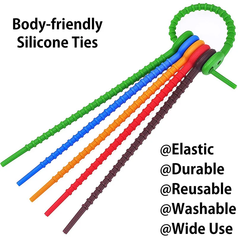 AS94-40 PCS Silicone Cable Ties,Durable Zip Ties, Bag Seal Clips, Cable Straps, Bread Ties, Rubber Twist Ties For Home Office
AS94-40 PCS Silicone Cable Ties,Durable Zip Ties, Bag Seal Clips, Cable Straps, Bread Ties, Rubber Twist Ties For Home Office