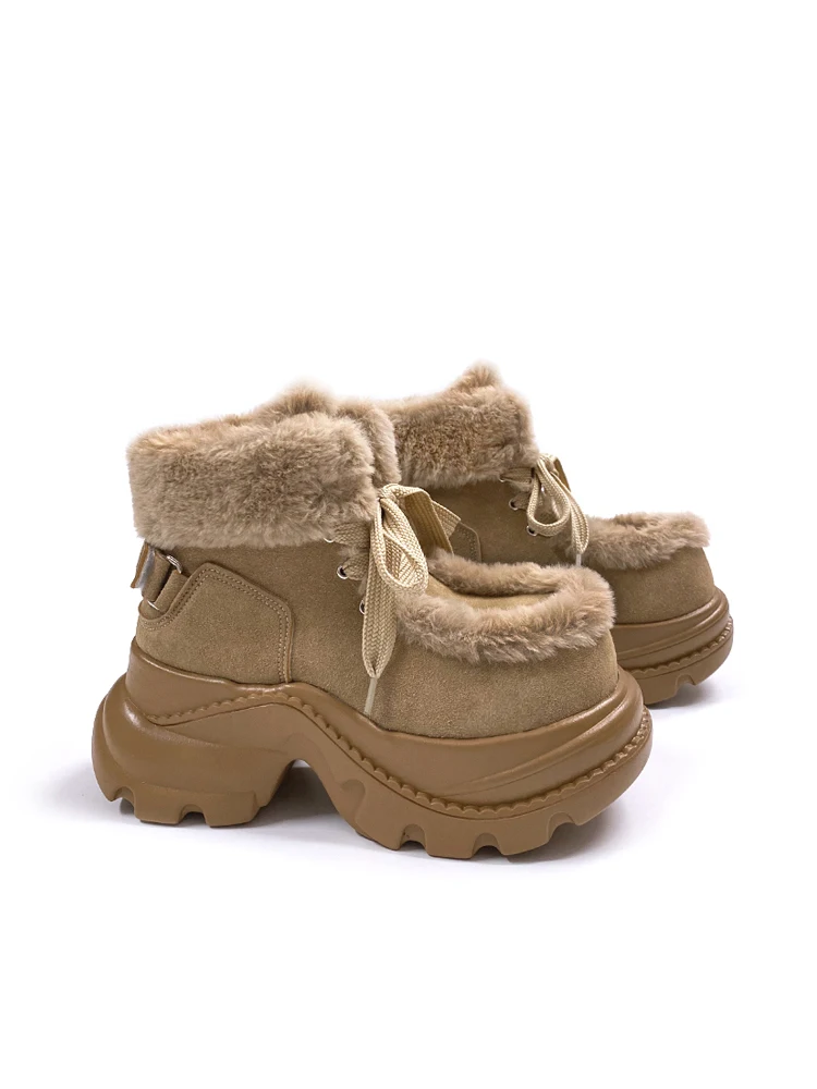 Women's Fleece Lined Short Boots Autumn Winter Thick Bottom Boots Warm Casual All Match Snow Boots Waterproof Platform
Women's Fleece Lined Short Boots Autumn Winter Thick Bottom Boots Warm Casual All Match Snow Boots Waterproof Platform