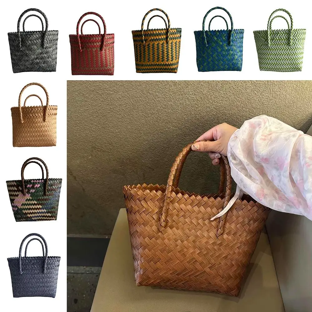 Handmade Woven Beach Weaving Basket Small Square Handheld Shopping Tote Bags Large Capacity Souvenir Gift Bag
Handmade Woven Beach Weaving Basket Small Square Handheld Shopping Tote Bags Large Capacity Souvenir Gift Bag