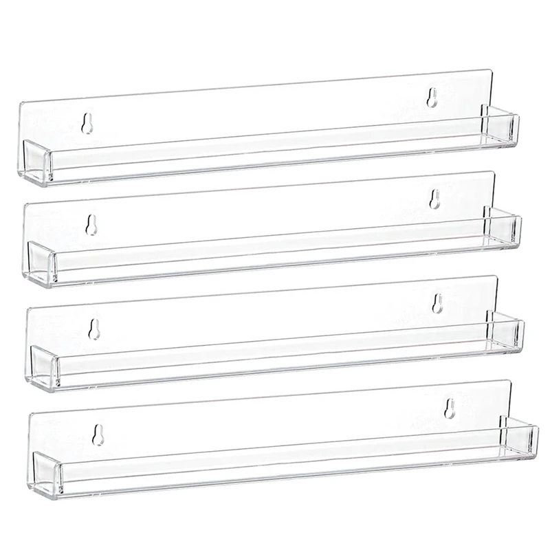 Nail Polish Rack Wall Mounted Shelf 4Pack,Clear Acrylic Nail Polish Holder Organizer With Removable Anti-Slip End Insert-AT36
Nail Polish Rack Wall Mounted Shelf 4Pack,Clear Acrylic Nail Polish Holder Organizer With Removable Anti-Slip End Insert-AT36