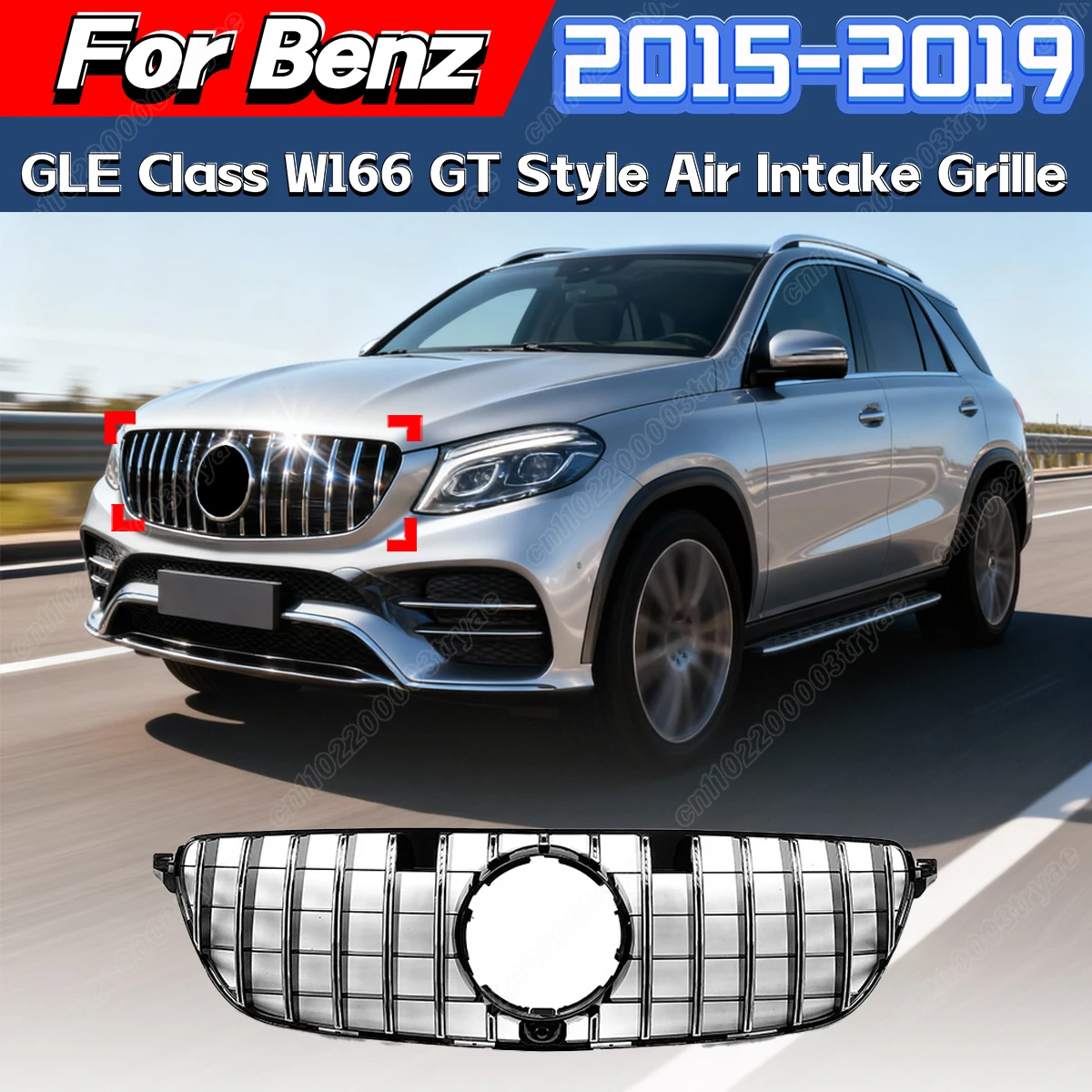For Mercedes Benz GLE Class W166 2015 2016 2017 2018 2019 Car Front Bumper GT Style Intake Air Grille Racing Radiator Cover Kit
For Mercedes Benz GLE Class W166 2015 2016 2017 2018 2019 Car Front Bumper GT Style Intake Air Grille Racing Radiator Cover Kit