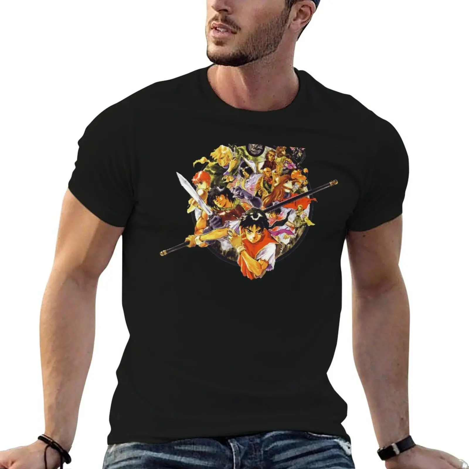 Suikoden 1 Cover (no text) T-Shirt man t shirt cotton high quality t shirt man cotton T-Shirt
Suikoden 1 Cover (no text) T-Shirt man t shirt cotton high quality t shirt man cotton T-Shirt