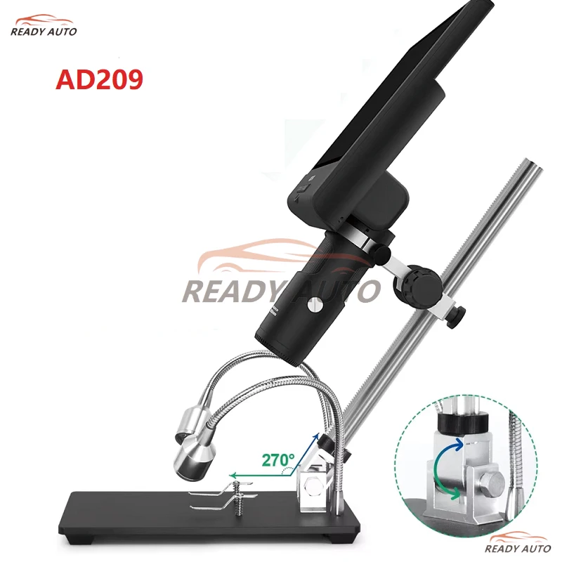 AD209 Digital Microscope for Soldering Two Lens 4X Magnification Professional Microscope 10inch LCD Display LED Lamp
AD209 Digital Microscope for Soldering Two Lens 4X Magnification Professional Microscope 10inch LCD Display LED Lamp