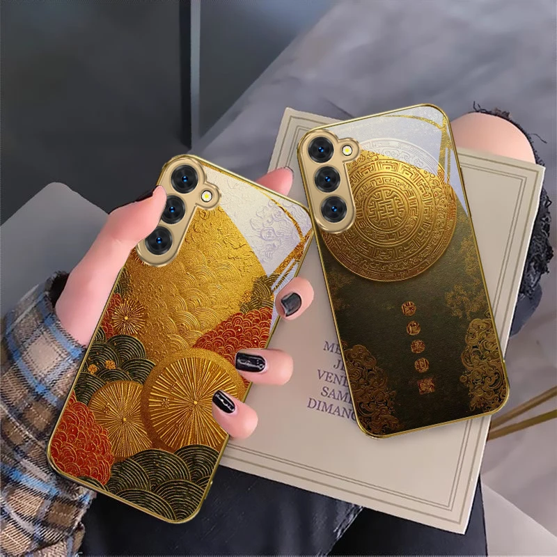 The auspicious meaning For Samsung Galaxy S20 FE S21 S22 S23 Plus S24 Ultra 25Ultra S21+ S9+ S22Plus Golden glass phone case
The auspicious meaning For Samsung Galaxy S20 FE S21 S22 S23 Plus S24 Ultra 25Ultra S21+ S9+ S22Plus Golden glass phone case
