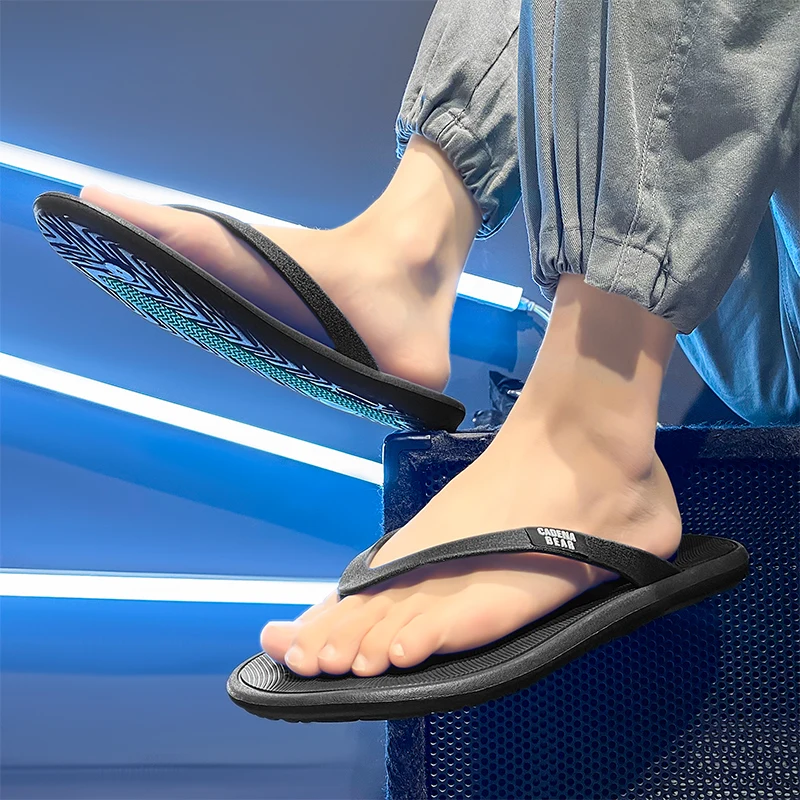 YUYIN Beach Sand Black Flip Flops for Men Trendy Summer Wear Simple Non-slip Soft Sole Fashionable Versatile Men Slippers
YUYIN Beach Sand Black Flip Flops for Men Trendy Summer Wear Simple Non-slip Soft Sole Fashionable Versatile Men Slippers