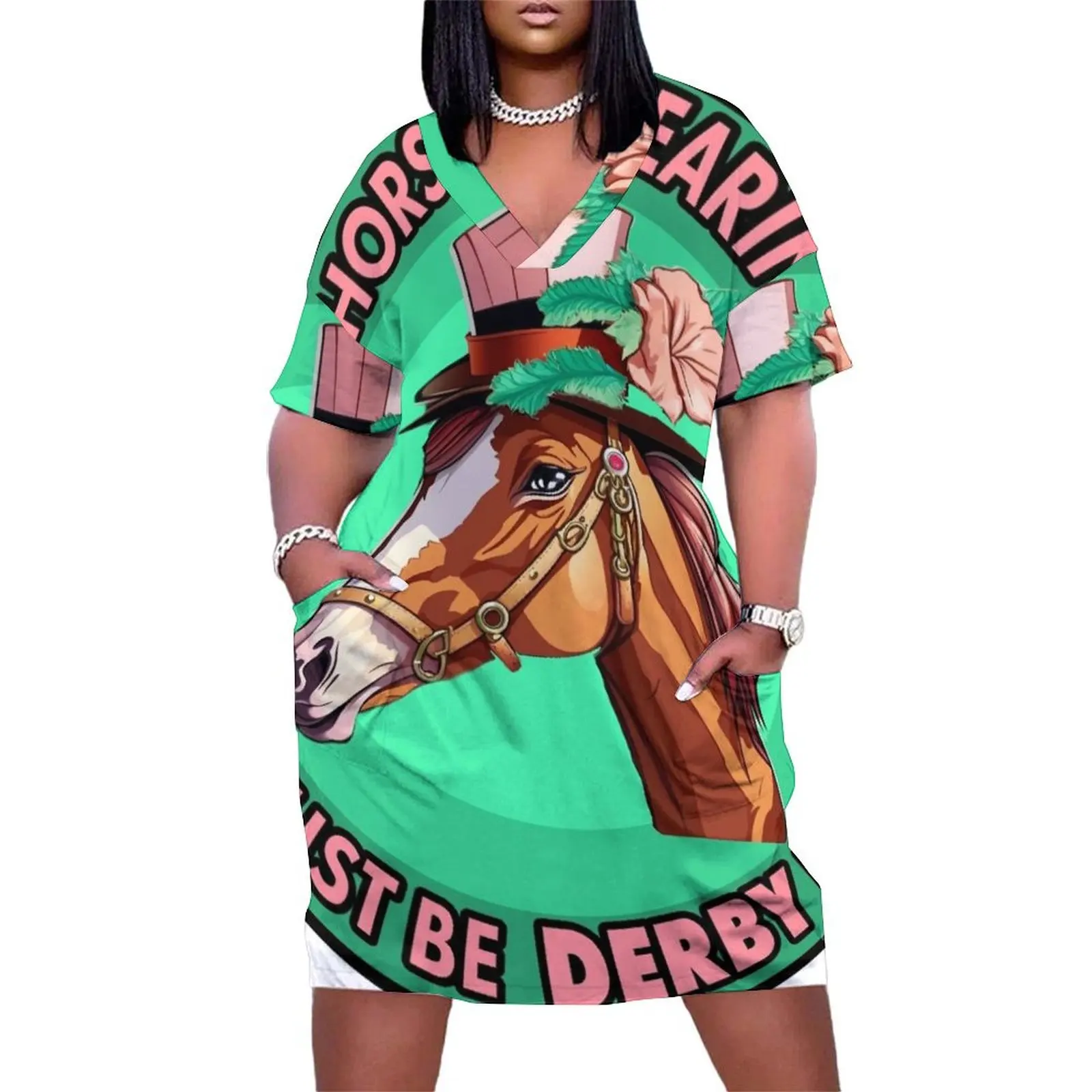 If your Horse is wearing a hat, it must be Derby Day! Loose Pocket Dress long sleeve dresses Female clothing Elegant gown
If your Horse is wearing a hat, it must be Derby Day! Loose Pocket Dress long sleeve dresses Female clothing Elegant gown