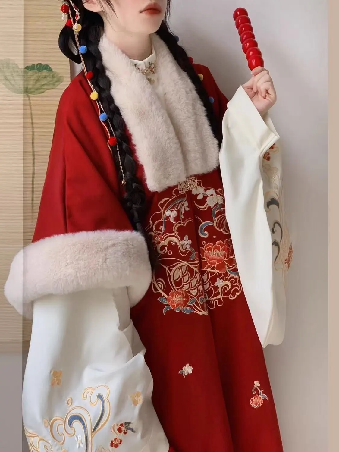 Christmas Costume Women Chinese Ancient Red Embroidered Thickened Cosplay Costume Winter New Year Hanfu Costume Plus Size 4XL
Christmas Costume Women Chinese Ancient Red Embroidered Thickened Cosplay Costume Winter New Year Hanfu Costume Plus Size 4XL
