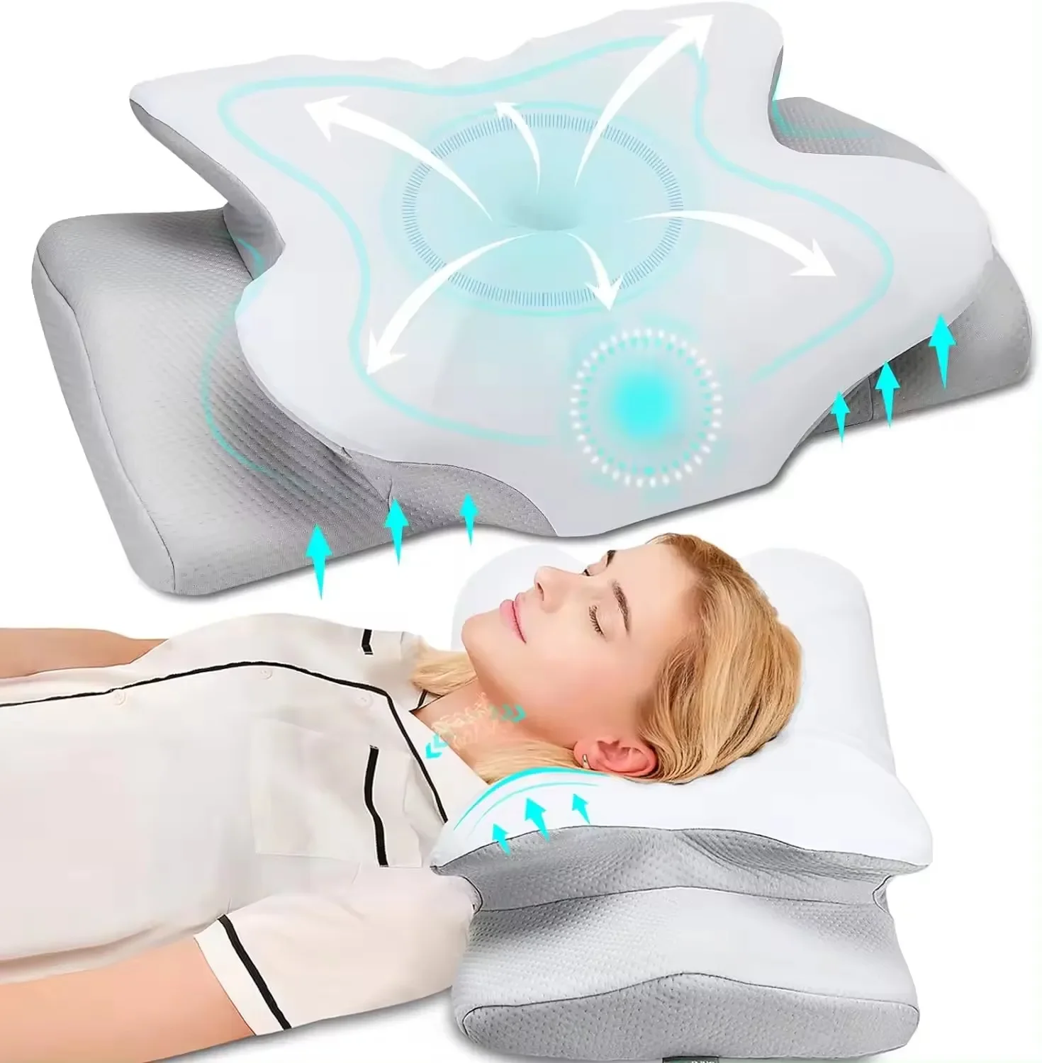 Pulatree Bed Pillows For Side Back Stomach Sleeper Orthopedic Odorless Contour Memory Foam Cervical Neck Pillow Outdoor pillow
Pulatree Bed Pillows For Side Back Stomach Sleeper Orthopedic Odorless Contour Memory Foam Cervical Neck Pillow Outdoor pillow