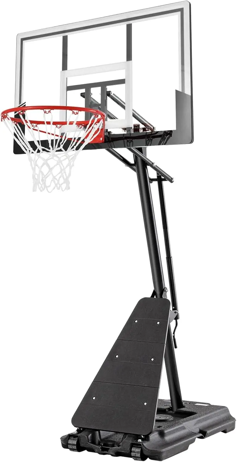 Outdoor Portable Basketball Goal, 44/48 Inch Steel Backboard, 5.3-10ft Stepless Adjustable Height System
Outdoor Portable Basketball Goal, 44/48 Inch Steel Backboard, 5.3-10ft Stepless Adjustable Height System