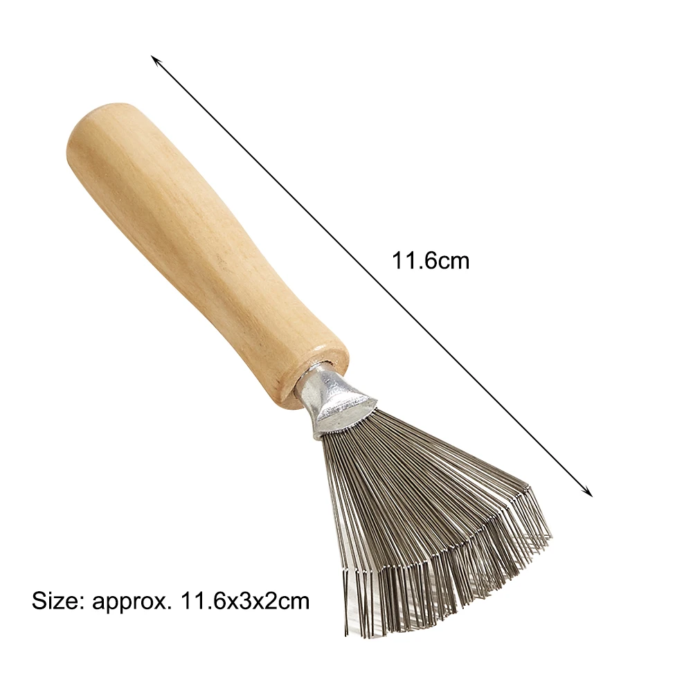 Metal Wire Hairbrush Comb Cleaner Dust & Lint Remover Tool with Wooden Handle Comb Cleaning Tools Rake Design for Pick Cleaning
Metal Wire Hairbrush Comb Cleaner Dust & Lint Remover Tool with Wooden Handle Comb Cleaning Tools Rake Design for Pick Cleaning