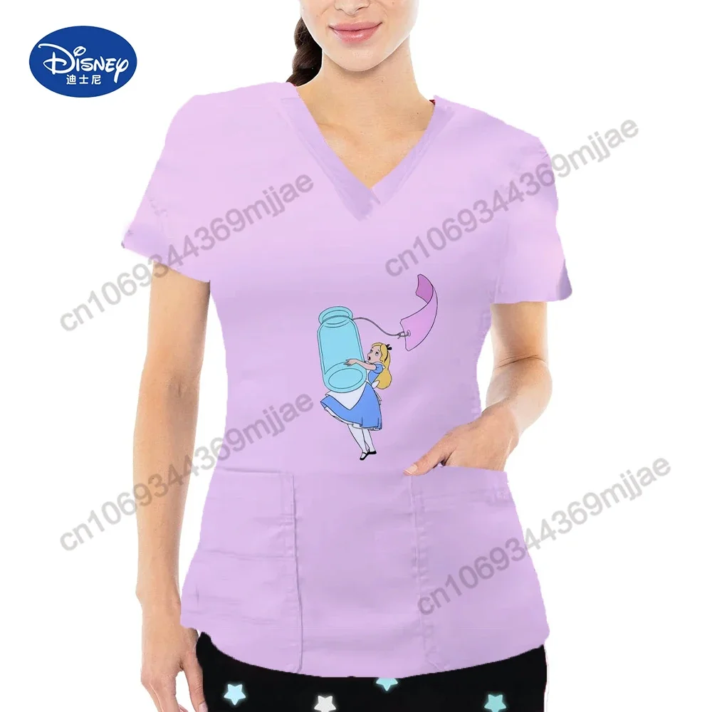 Cartoon Summer Short Sleeves Tops for Women 2023 V-neck Pocket Women's T-shirts
Cartoon Summer Short Sleeves Tops for Women 2023 V-neck Pocket Women's T-shirts