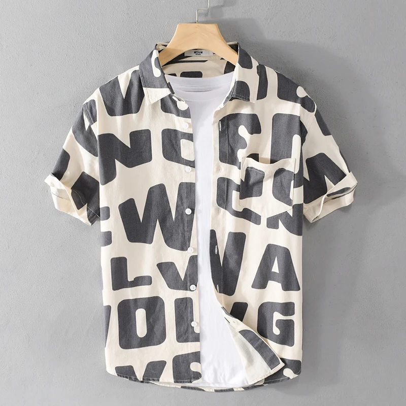 New Designer Unique Short-sleeved Casual Printed Pure Cotton Brand Shirts For Men Fashion Tops Clothing Camisa Masculina Chemise
New Designer Unique Short-sleeved Casual Printed Pure Cotton Brand Shirts For Men Fashion Tops Clothing Camisa Masculina Chemise