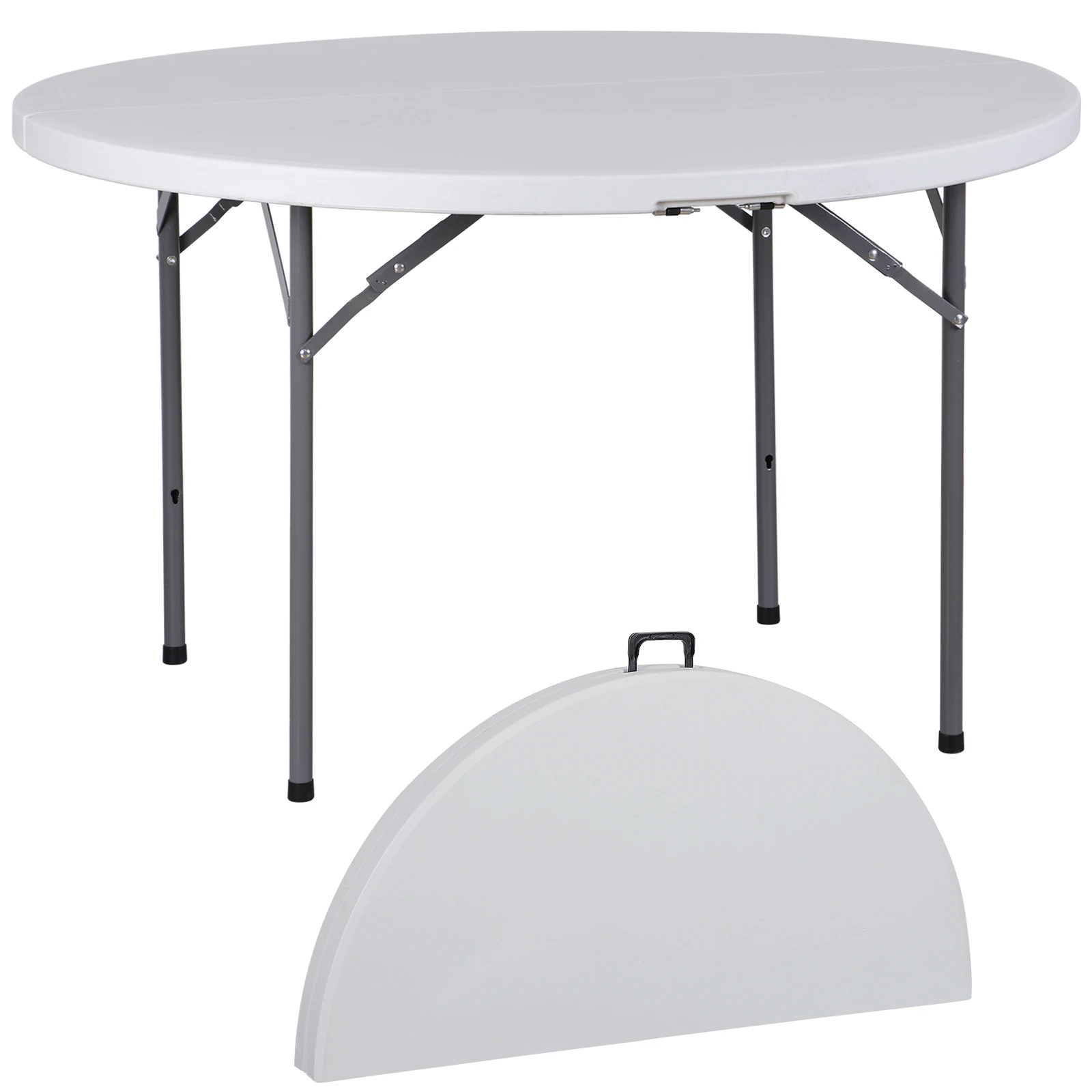 4 FT Round Folding Card Table 48" Indoor Outdoor Portable Plastic Camping Table
4 FT Round Folding Card Table 48" Indoor Outdoor Portable Plastic Camping Table