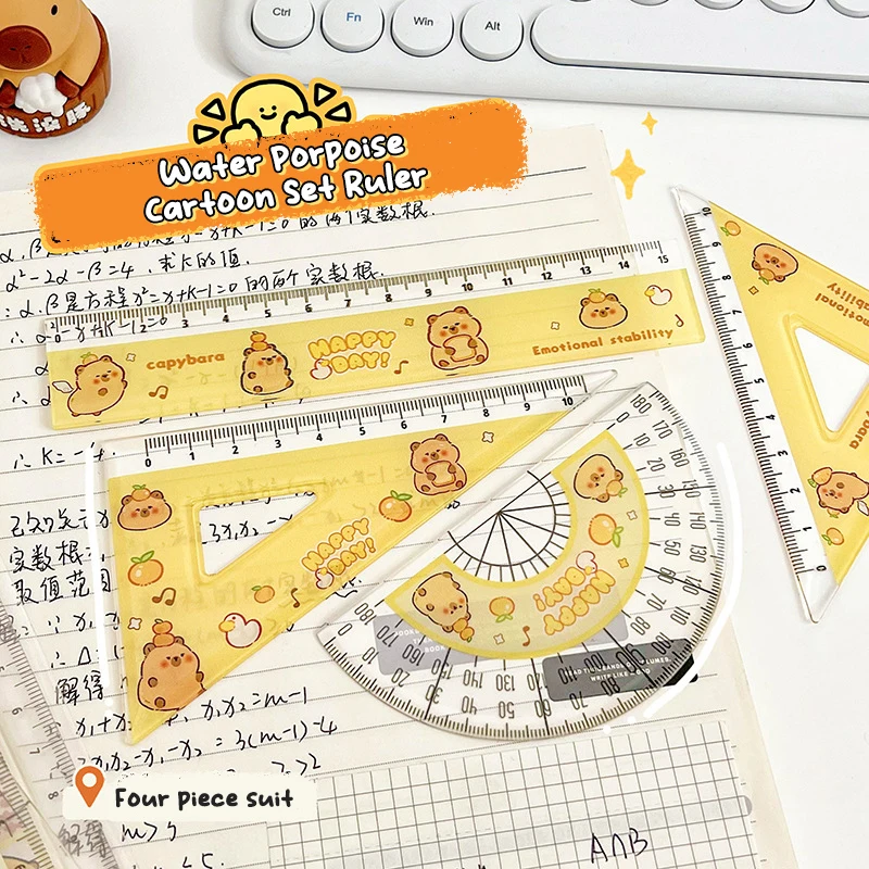 1Set Cartoon Cute Plastic Capybara Ruler High Quality Straightedge Protractor Portable Measuring Tools School Office Supplies
1Set Cartoon Cute Plastic Capybara Ruler High Quality Straightedge Protractor Portable Measuring Tools School Office Supplies