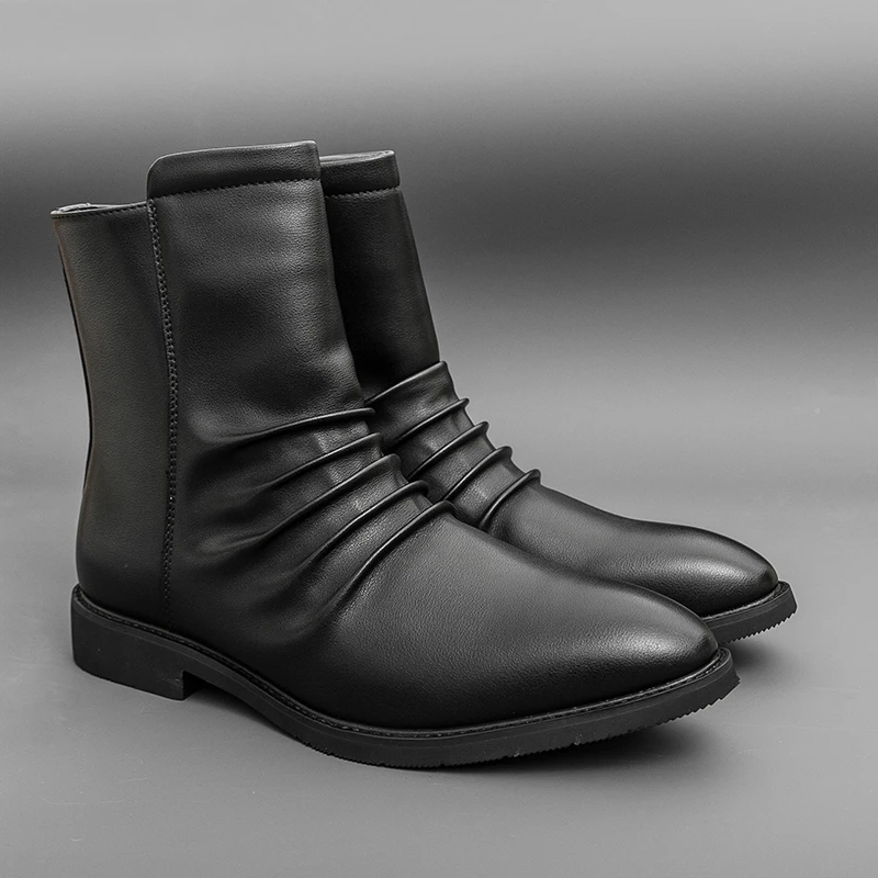 Men Winter Autumn Chelsea Boots Black Side Zipper Heel Stylish Business Brand Boots Training Boots Men Size 38-46
Men Winter Autumn Chelsea Boots Black Side Zipper Heel Stylish Business Brand Boots Training Boots Men Size 38-46