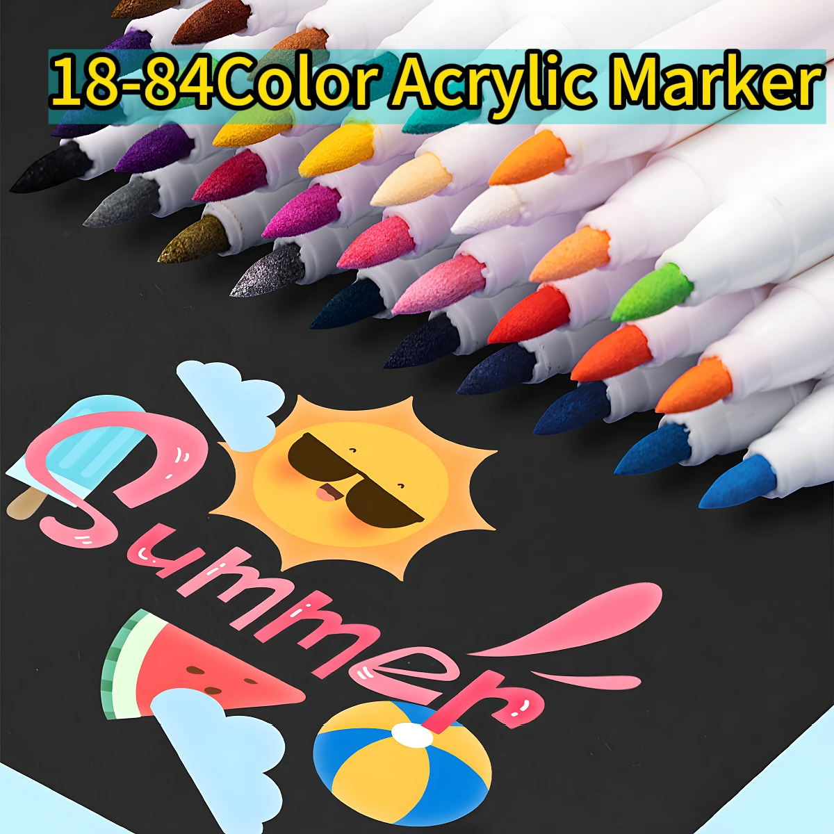 18-84 цветов, набор маркеров для акриловой краски, перманентная кисть, ручка для ткани, стеклокерамики, наскальной живописи, быстросохнущие принадлежности для рукоделия
18-84 цветов, набор маркеров для акриловой краски, перманентная кисть, ручка для ткани, стеклокерамики, наскальной живописи, быстросохнущие принадлежности для рукоделия