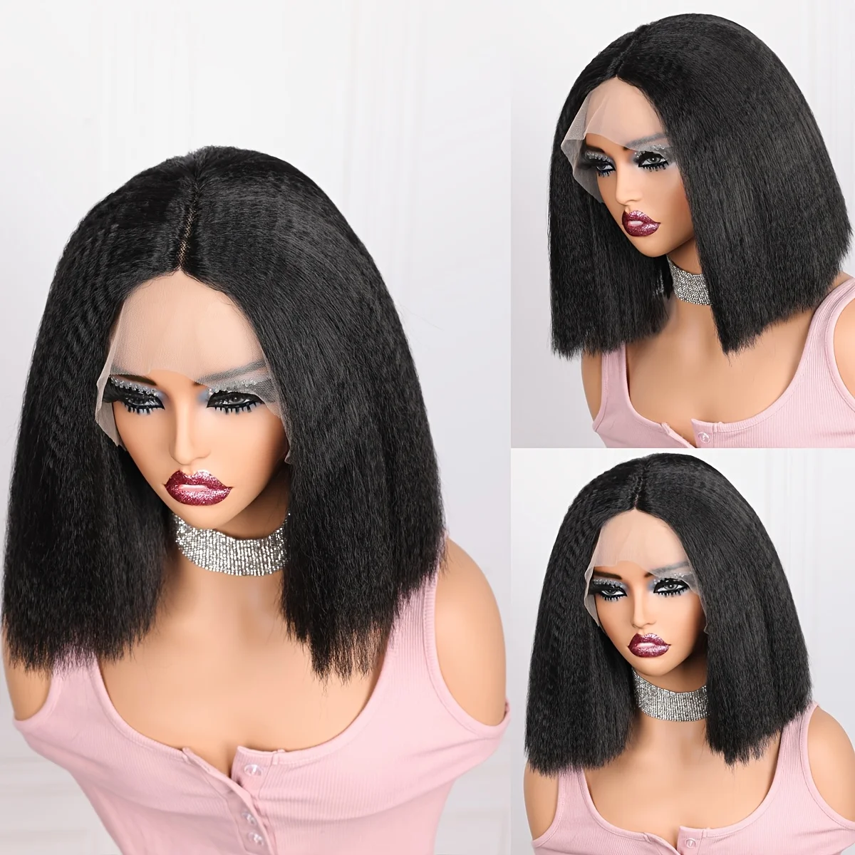 Мягкий 16-дюймовый черный яки с коротким бобом, предварительно выщипанный странный прямой парик 13x4, кружевной передний парик для женщин с волосами ребенка, синтетический бесклеевой парик на каждый день
Мягкий 16-дюймовый черный яки с коротким бобом, предварительно выщипанный странный прямой парик 13x4, кружевной передний парик для женщин с волосами ребенка, синтетический бесклеевой парик на каждый день