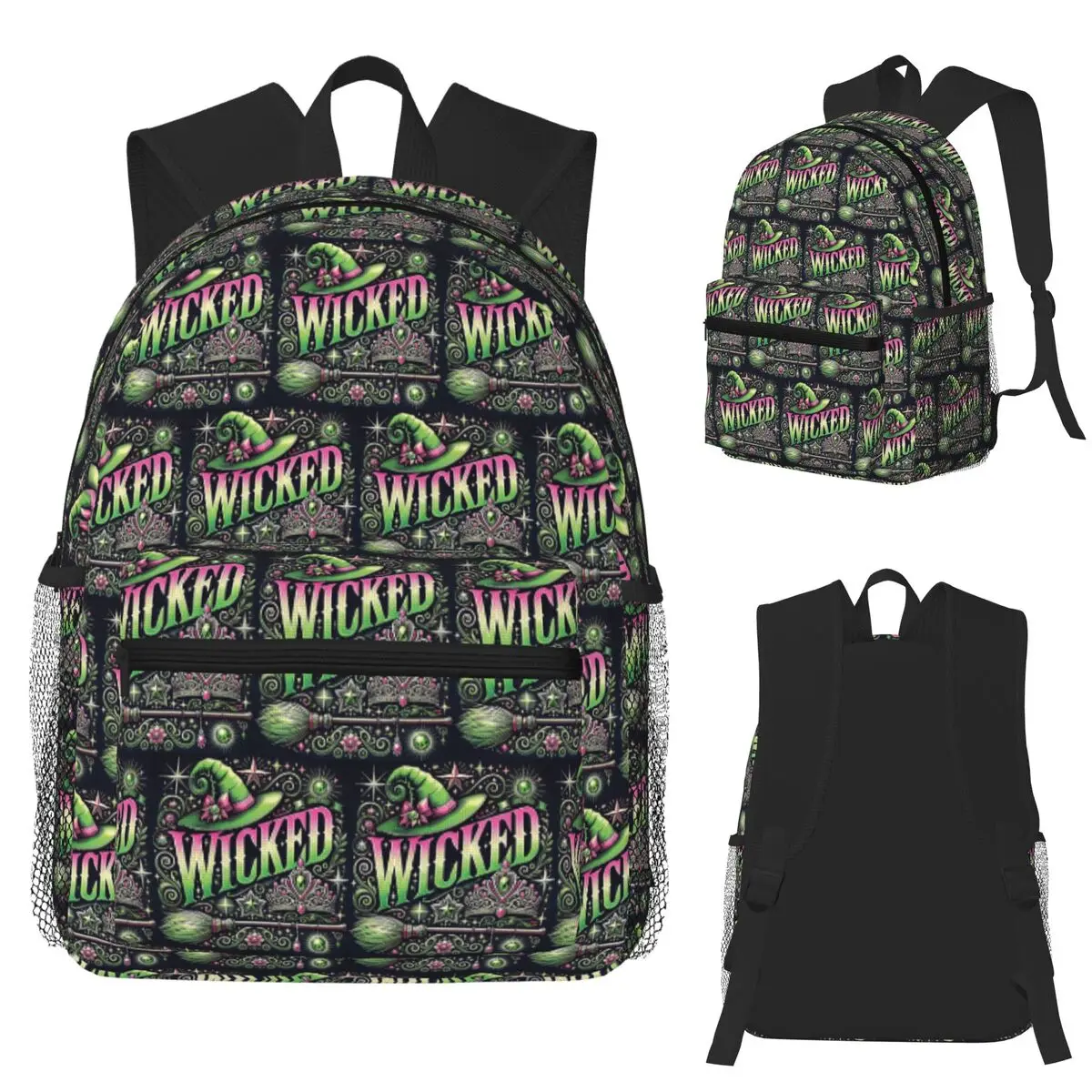 Студенческий рюкзак с тематикой Wicked Witch, школьная сумка, походный дорожный рюкзак для мужчин и женщин, модная сумка для книг, сумки на плечо 
Студенческий рюкзак с тематикой Wicked Witch, школьная сумка, походный дорожный рюкзак для мужчин и женщин, модная сумка для книг, сумки на плечо