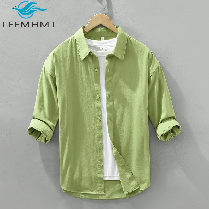 3727 Solid Color Three Quarter Sleeves Men Shirt Summer Fashion Japan Style Fresh 100% Cotton Good Quality Loose Casual Blouse
3727 Solid Color Three Quarter Sleeves Men Shirt Summer Fashion Japan Style Fresh 100% Cotton Good Quality Loose Casual Blouse
