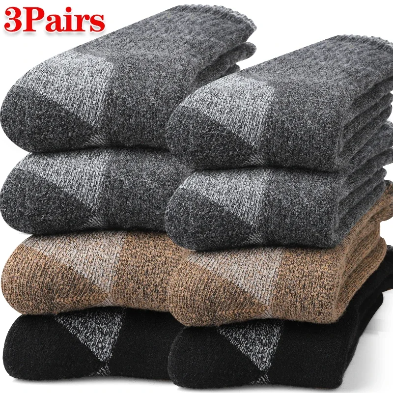 3 Pairs High Quality Thermal Knit Crew Socks Men's Winter Plush Terry Comfort Dark Solids Mid-Calf Sock for Outdoor & Indoor
3 Pairs High Quality Thermal Knit Crew Socks Men's Winter Plush Terry Comfort Dark Solids Mid-Calf Sock for Outdoor & Indoor