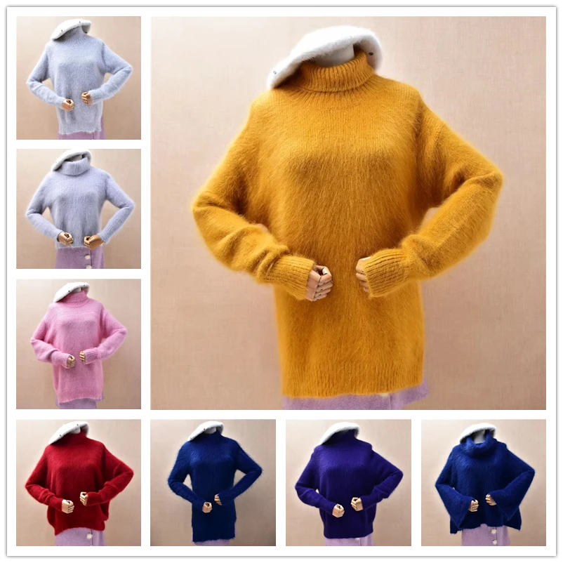 Ladies Women Autumn Winter Thick Warm Hairy Angora Rabbit Hair Knitted Turtleneck Long Sleeves Split Slim Blouses Sweater Jumper
Ladies Women Autumn Winter Thick Warm Hairy Angora Rabbit Hair Knitted Turtleneck Long Sleeves Split Slim Blouses Sweater Jumper