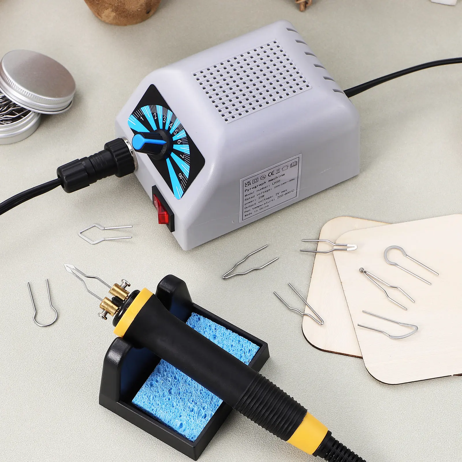 Pyrography Wood Burner Kit Professional Pen Ergonomic Grip Precise Control for DIY Wood Paper Engraving Embossing Craft
Pyrography Wood Burner Kit Professional Pen Ergonomic Grip Precise Control for DIY Wood Paper Engraving Embossing Craft