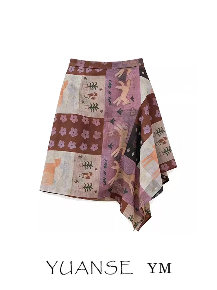 Art Student Printed Half Skirt Asymmetrical Female Model Flower Summer High Waist A-Line Skirt Teenage Ladies Fashion
Art Student Printed Half Skirt Asymmetrical Female Model Flower Summer High Waist A-Line Skirt Teenage Ladies Fashion