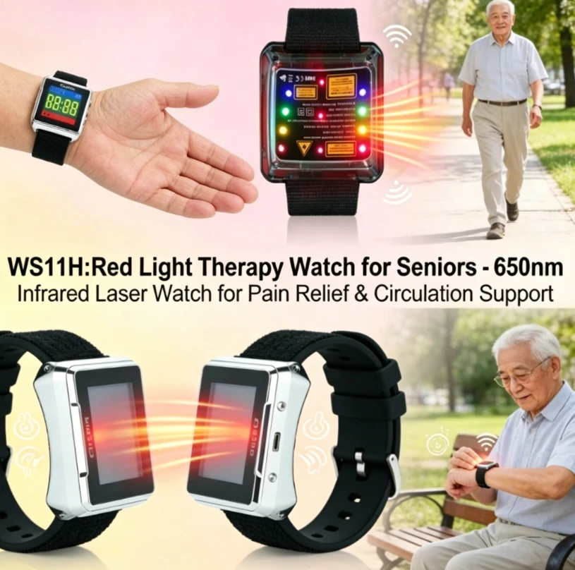 Red Light Infrared Laser Watch 650nm for Elderly Joint Comfort Daily Circulation Support Non Invasive Wearable
Red Light Infrared Laser Watch 650nm for Elderly Joint Comfort Daily Circulation Support Non Invasive Wearable