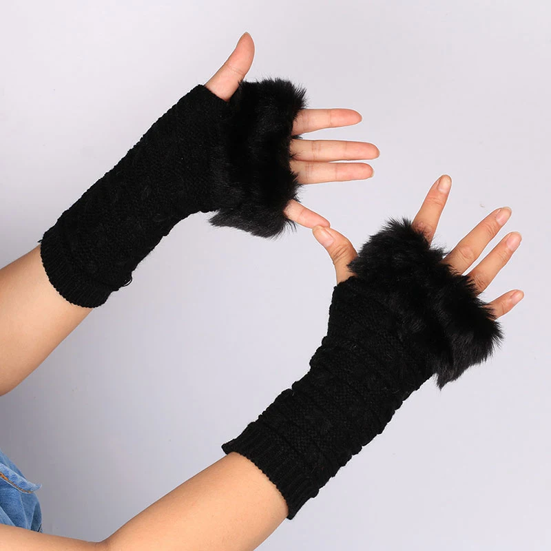 Warm Knitted Arm Sleeves Women‘s Mitten Furry Mouth Sleeves Long Fingerless Gloves Clothing Warm Arm Sleeves Punk Gothic Gloves
Warm Knitted Arm Sleeves Women‘s Mitten Furry Mouth Sleeves Long Fingerless Gloves Clothing Warm Arm Sleeves Punk Gothic Gloves