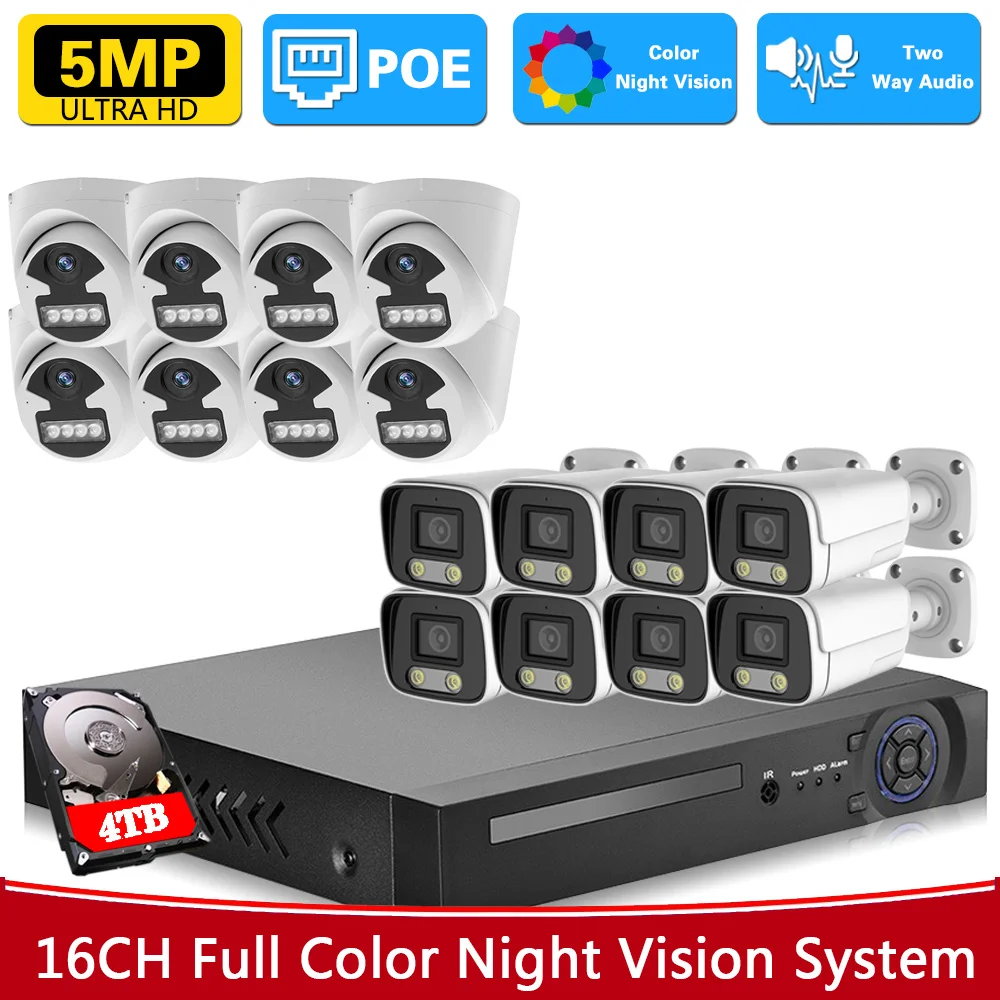 Devoccvo 5MP Color Night Vision IP Camera Set H.265+ 16CH 5Mp Indoor POE Security Camera NVR Kit CCTV Video Surveillance System
Devoccvo 5MP Color Night Vision IP Camera Set H.265+ 16CH 5Mp Indoor POE Security Camera NVR Kit CCTV Video Surveillance System