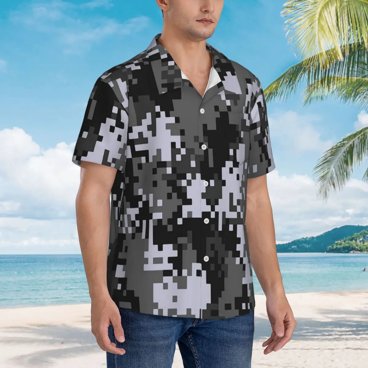 Pixel Mosaic Camouflage Hawaiian Shirts Fashion Men Short Sleeve Shirt for Summer Beach Men's Lapel Tops
Pixel Mosaic Camouflage Hawaiian Shirts Fashion Men Short Sleeve Shirt for Summer Beach Men's Lapel Tops