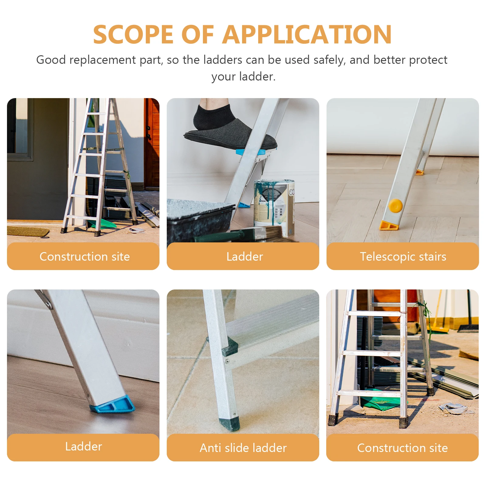 4pcs Foot Cover Non Slip Protector Furniture Leg Floor Safety Covers Ladder Feet Cover Orange Anti Skid Pads
4pcs Foot Cover Non Slip Protector Furniture Leg Floor Safety Covers Ladder Feet Cover Orange Anti Skid Pads