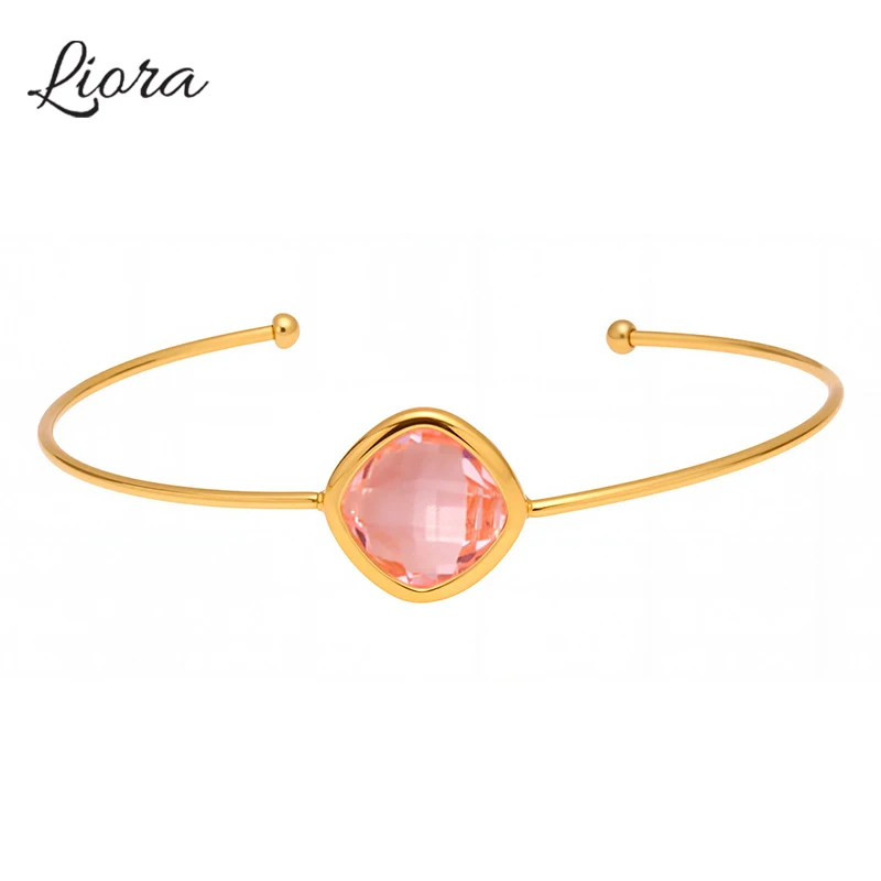 Liora High Quality Glass Cuff Bracelet For Women Stainless Steel Resistant Gold Plated Women Bangle Bracelet Wedding Jewelry
Liora High Quality Glass Cuff Bracelet For Women Stainless Steel Resistant Gold Plated Women Bangle Bracelet Wedding Jewelry