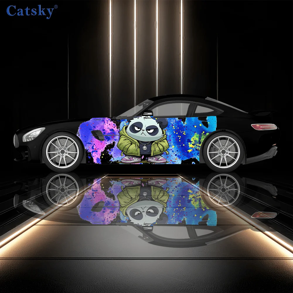 Hip hop panda pattern sticker for car body and door side decoration, suitable for all General Motors cars car vinyl wraps
Hip hop panda pattern sticker for car body and door side decoration, suitable for all General Motors cars car vinyl wraps