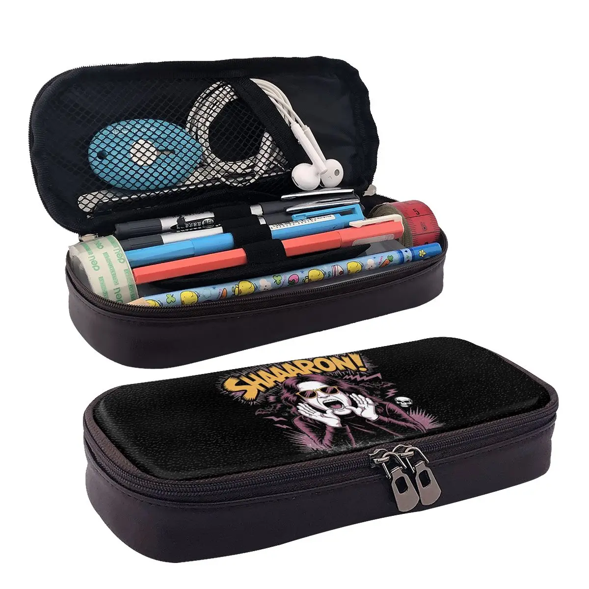 Ozzy Osbourne Yelling Sharon Leather Pencil Case for Boys Girls School Pen Box Pencil Bag Stationery Supplies Pen Holder Bag
Ozzy Osbourne Yelling Sharon Leather Pencil Case for Boys Girls School Pen Box Pencil Bag Stationery Supplies Pen Holder Bag