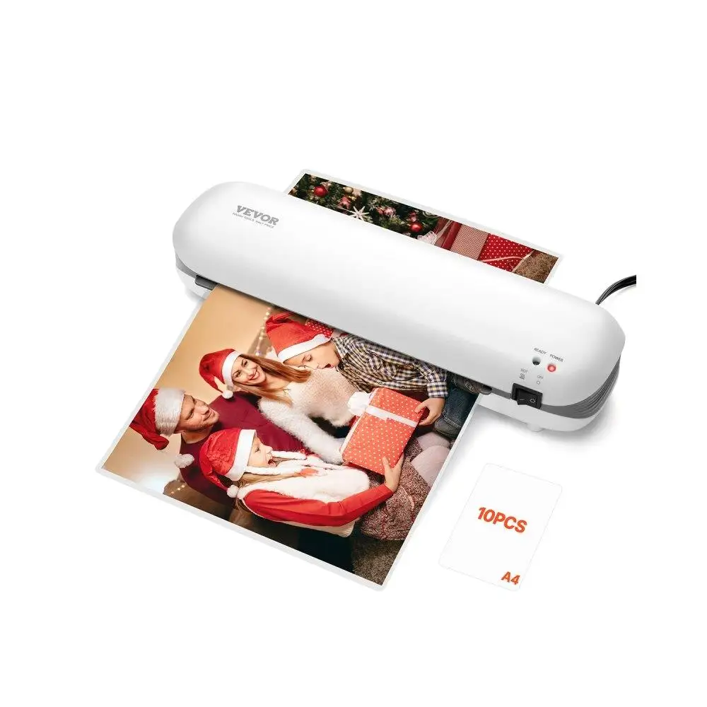 Термоламинатор формата А4, 3-4 минуты, быстрый нагрев, портативный, толщина 3-5 мил, идеально подходит для домашнего офиса, школы, белый/серый 
Термоламинатор формата А4, 3-4 минуты, быстрый нагрев, портативный, толщина 3-5 мил, идеально подходит для домашнего офиса, школы, белый/серый