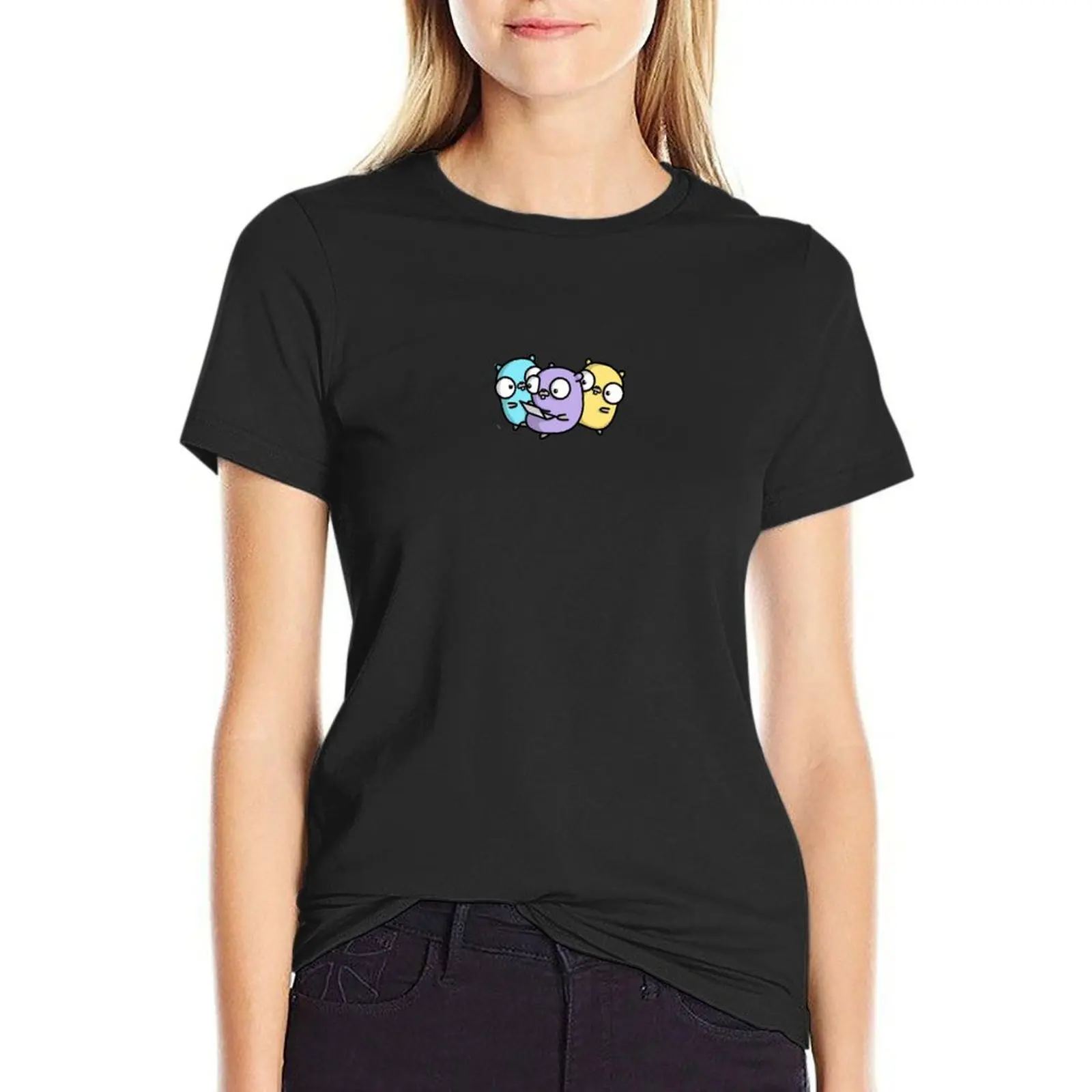 Golang gopher friends T-Shirt Blouse blacks plain oversized luxury designer clothing Women
Golang gopher friends T-Shirt Blouse blacks plain oversized luxury designer clothing Women