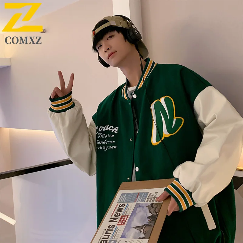COMXZ Baseball Jacket 2025 New Autumn Lightw Luxurious Splicing Camping Coat Outdoors Versatile Premium Comfort Outerwear 
COMXZ Baseball Jacket 2025 New Autumn Lightw Luxurious Splicing Camping Coat Outdoors Versatile Premium Comfort Outerwear