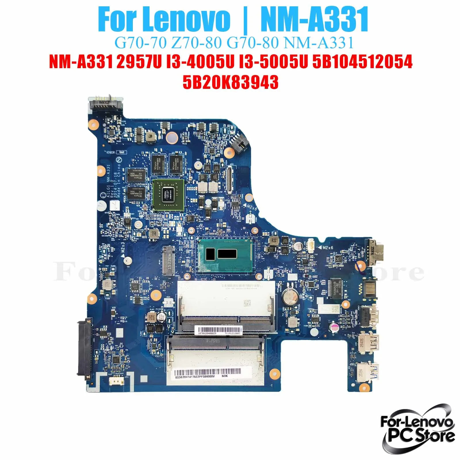 NM-A331 для LENOVO Ideapad G70-70 G70-80 NM-A331 материнская плата i3 i5 i7 протестированная материнская плата для ноутбука
NM-A331 для LENOVO Ideapad G70-70 G70-80 NM-A331 материнская плата i3 i5 i7 протестированная материнская плата для ноутбука