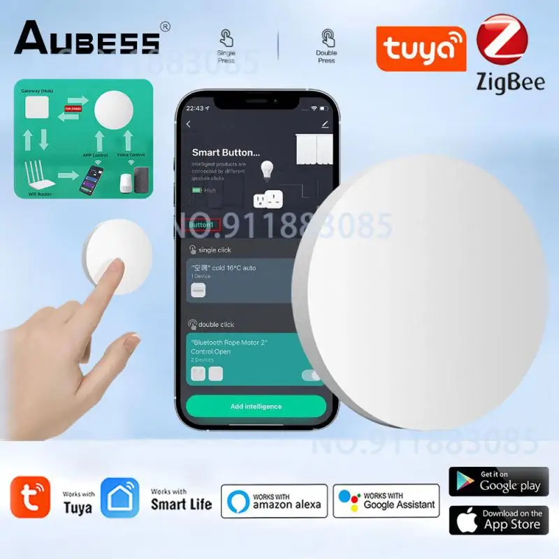 Смарт-переключатель Tuya ZigBee, беспроводной кнопочный контроллер для автоматизации умного дома
Смарт-переключатель Tuya ZigBee, беспроводной кнопочный контроллер для автоматизации умного дома