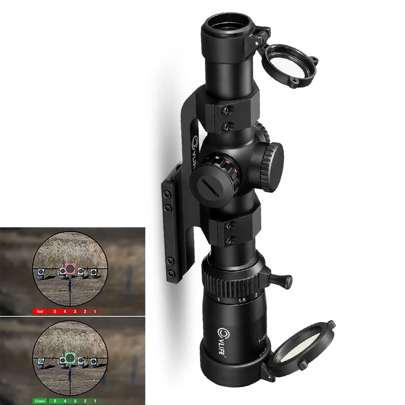 1-6X24IR LPVO EG EagleFeather Rifle Scope Cantilever 5 Levels Red Green Illumination Reticle Second Focal Plane
1-6X24IR LPVO EG EagleFeather Rifle Scope Cantilever 5 Levels Red Green Illumination Reticle Second Focal Plane