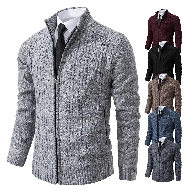 Winter Plus Velvet Sweaters Cardigan Thick High Collar Sweatshirt Men's Coat Knitted Jumper Brand Knitwear Hombre Clothing
Winter Plus Velvet Sweaters Cardigan Thick High Collar Sweatshirt Men's Coat Knitted Jumper Brand Knitwear Hombre Clothing
