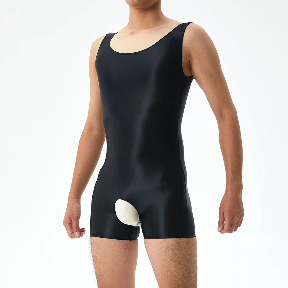 Sexy Mens Glossy Crotchless Lingerie Sleeveless Shorts Jumpsuits Tights Leotard Breathable Bodysuit Ultra-Thin Underwear
Sexy Mens Glossy Crotchless Lingerie Sleeveless Shorts Jumpsuits Tights Leotard Breathable Bodysuit Ultra-Thin Underwear
