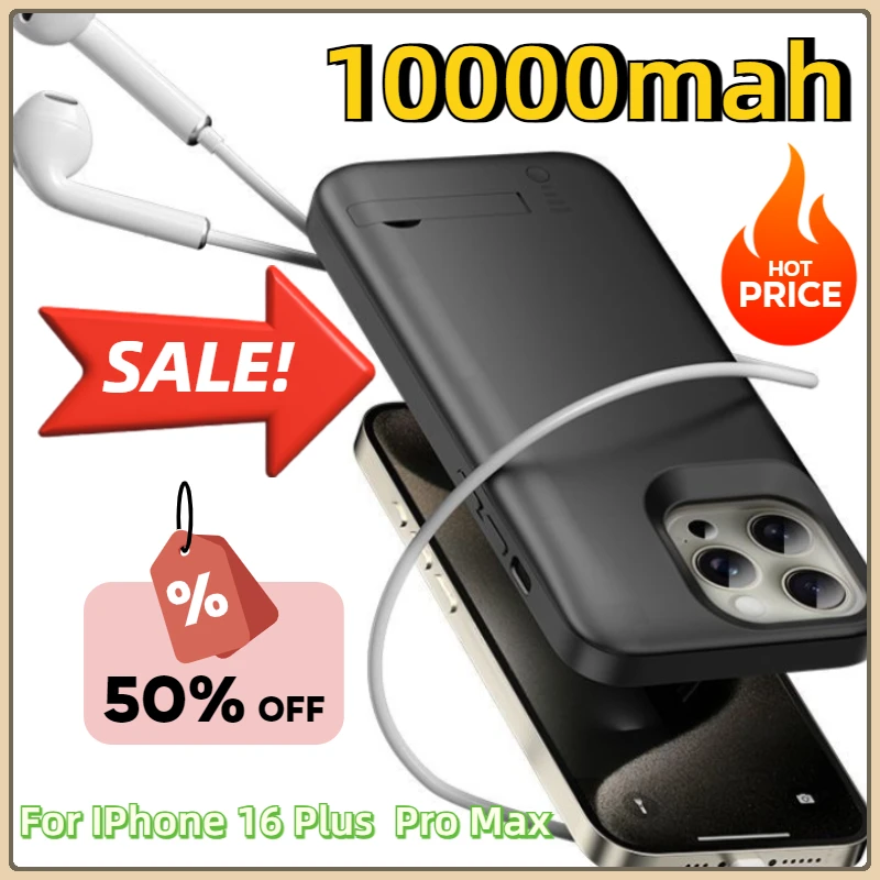 For IPhone 16 Plus Pro Max Battery Charger Bank Power Case 10000mah Battery Case
For IPhone 16 Plus Pro Max Battery Charger Bank Power Case 10000mah Battery Case