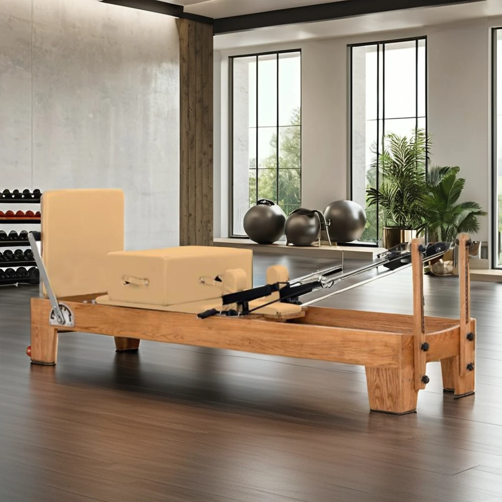 Factory Direct Oak Pilates Reformer Machine-Adjustable & Durable for Home Yoga Studio Pilates Studio & Gym Professional Use
Factory Direct Oak Pilates Reformer Machine-Adjustable & Durable for Home Yoga Studio Pilates Studio & Gym Professional Use