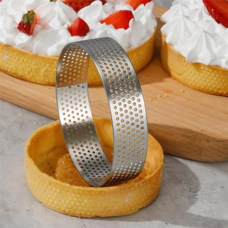 THIVN-2PCS Tart Rings 8 Inch Round Perforated Cake Ring,Nonstick Stainless Steel Baking Rings, Heat Ring Molds For Cooking
THIVN-2PCS Tart Rings 8 Inch Round Perforated Cake Ring,Nonstick Stainless Steel Baking Rings, Heat Ring Molds For Cooking