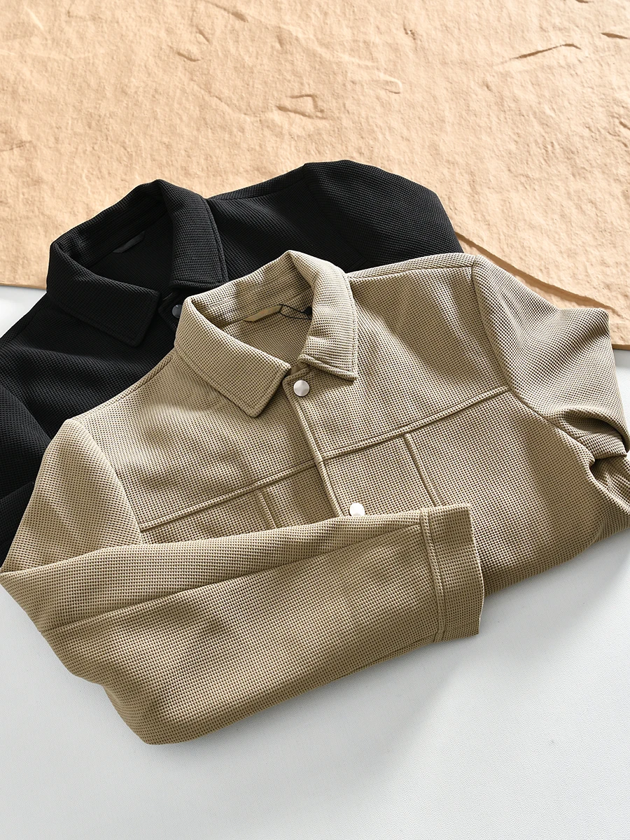 Fashionable Pure Color Men's Casual Collar Jacket Autumn Winter Polyester Fiber Elastic Fiber Straight Hemline Youth Style
Fashionable Pure Color Men's Casual Collar Jacket Autumn Winter Polyester Fiber Elastic Fiber Straight Hemline Youth Style