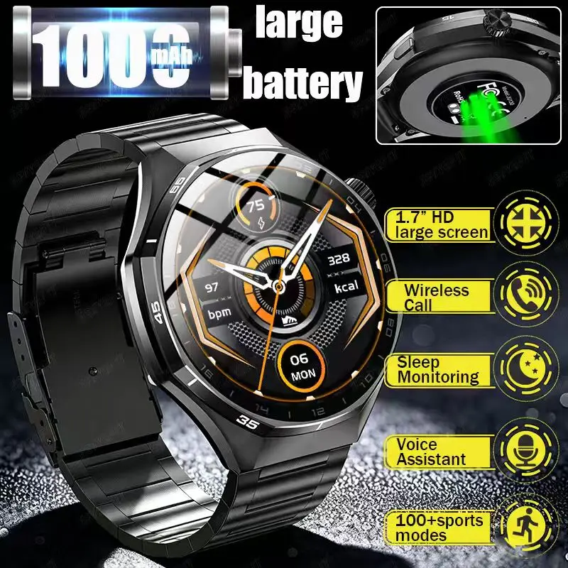 2026 new business men's smartwatch,1000mAhultra long battery life,wireless calling, 100+sports mode,preferred for outdoor sports
2026 new business men's smartwatch,1000mAhultra long battery life,wireless calling, 100+sports mode,preferred for outdoor sports