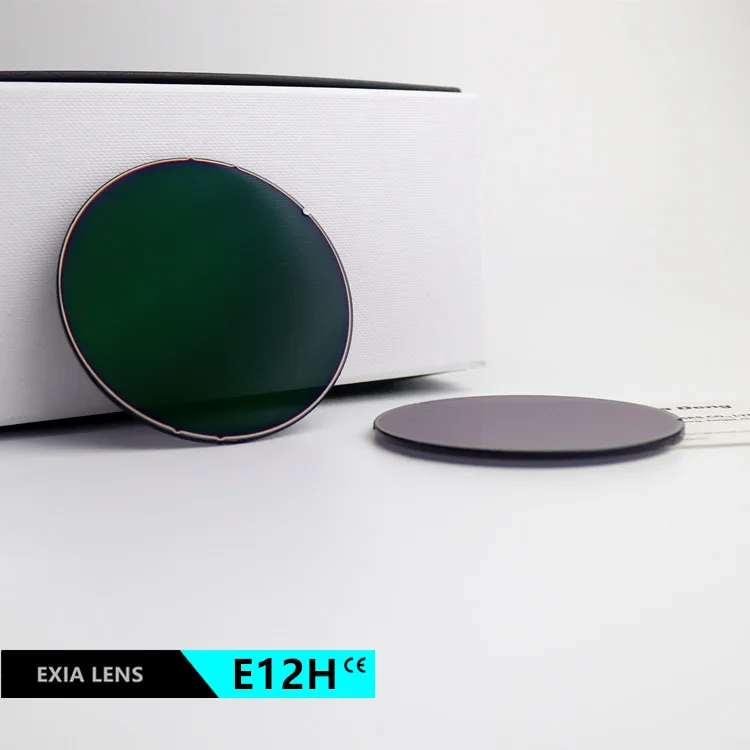 EXIA E12H Flat Sunglasses Lenses UV400 Dark Grey Color CR39 Resin SHMC AR Green Base 0.5
EXIA E12H Flat Sunglasses Lenses UV400 Dark Grey Color CR39 Resin SHMC AR Green Base 0.5